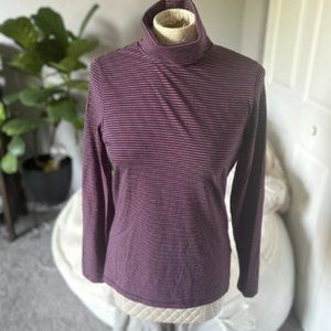 Lands End Striped Turtleneck